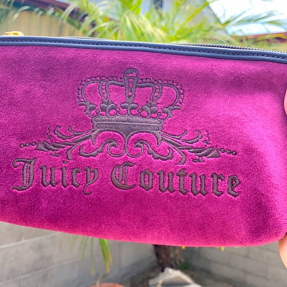 JUICY COUTURE Y2K Velour Makeup Bag Mini bag Clutch - Picture 3 of 10